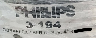 Phillips Industries 14/4C Duraflex Automotive Trailer Cable SAE J1128 Black/25ft