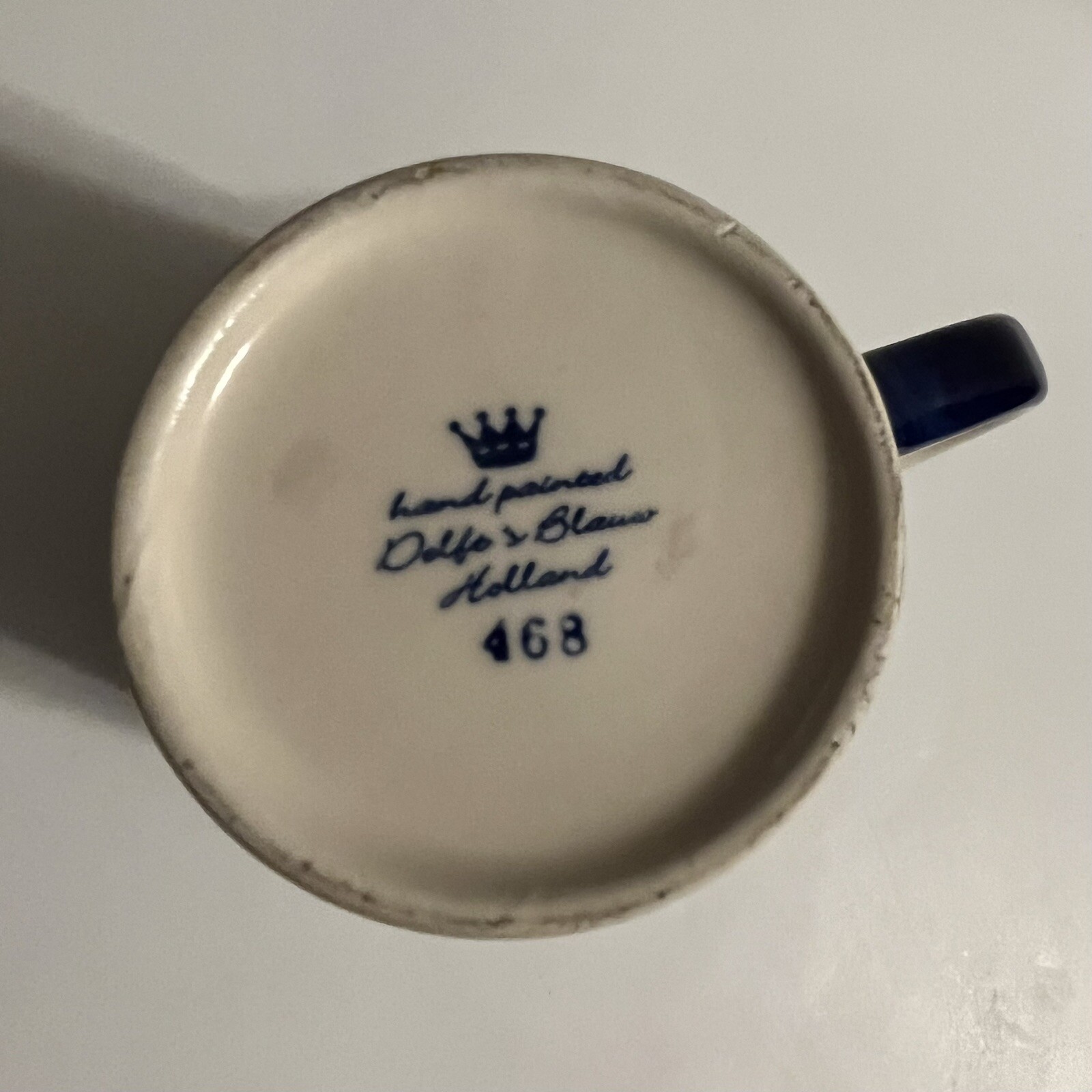 Delft Blue Santa Handle MUG Holland Hand Painted Merry Christmas Delft's Blauw