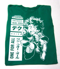 My Hero Academia Izuku Midoriya Deku Green Fuimation Graphic T-Shirt XL Tee