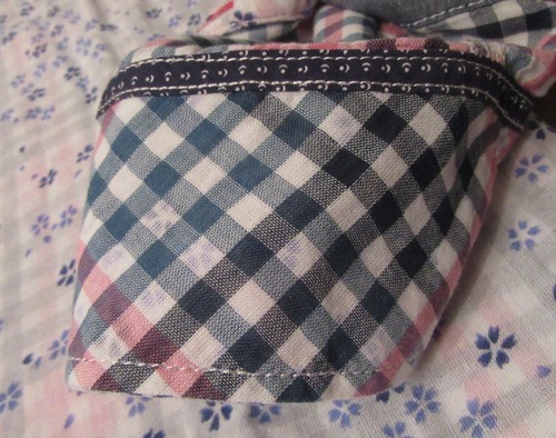 Robert Graham gingham floral flip-cuff L/S button-front shirt size MED or LGE - Picture 5 of 8