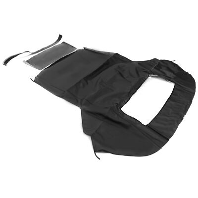 Black Soft Top with Plastic Window FOR 1983-1993 Ford Mustang Convertible 2-Door