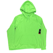 Nike Dri-Fit Hoodie Women's Large Neon Green Thumb Hole Raglan Sleeve Size S