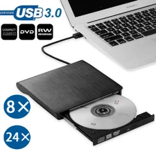 USB 3.0 Slim External CD DVD Drive Disc Player Burner Writer For Laptop PC Mac