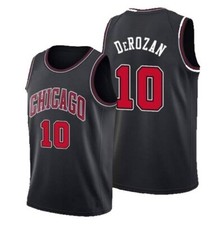 Demar Derozan 10 Bulls Men's Black Tribute Limited On Court Replica Jersey