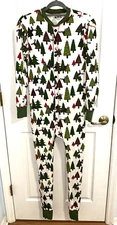 Lazy One 1 pc. Pajamas unisex SMALL reindeer tree NO PEEKING flap Long Johns