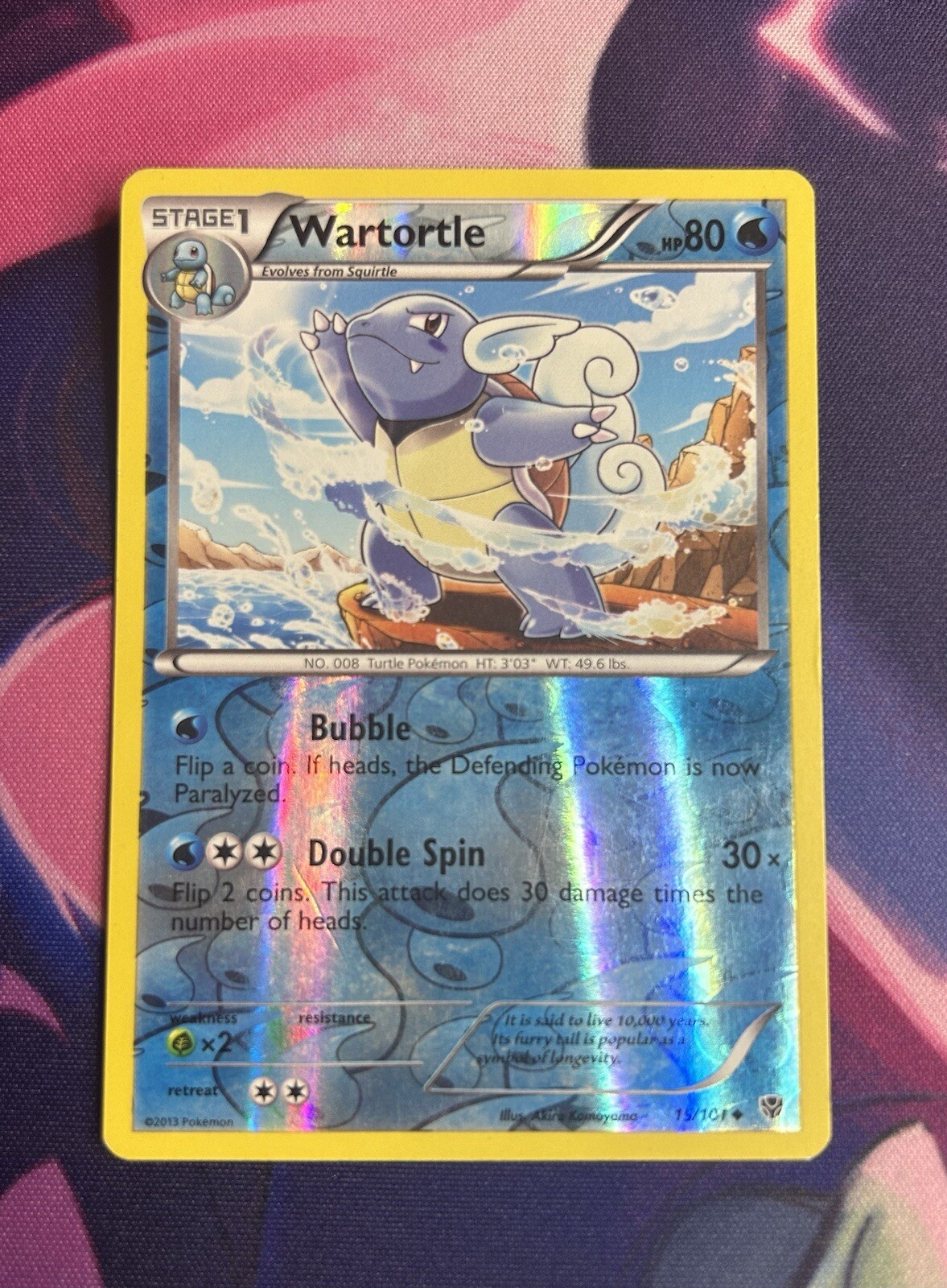 LP Pokemon TCG Wartortle Plasma Blast 15 Reverse Holo Uncommon
