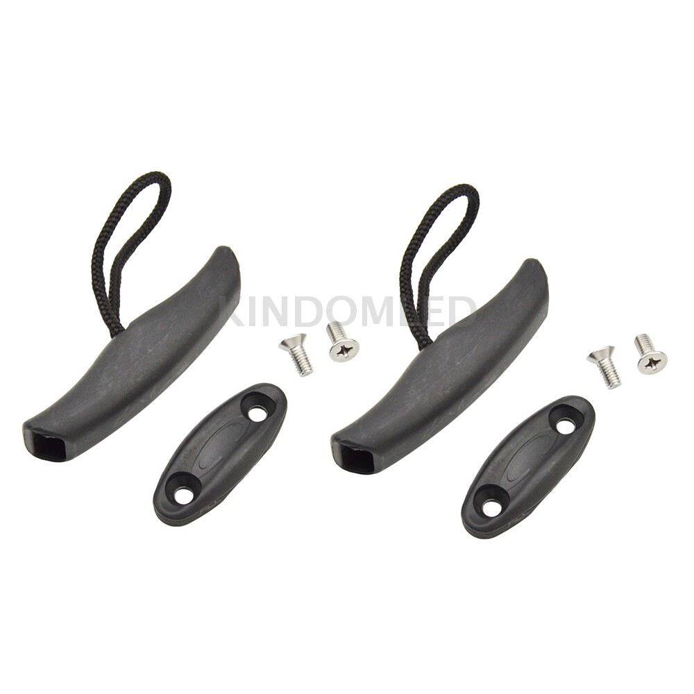 2PCS Kayak Canoe Carry Handle Pull Handle T-Handle with Cord, Pad Eyes & Screws