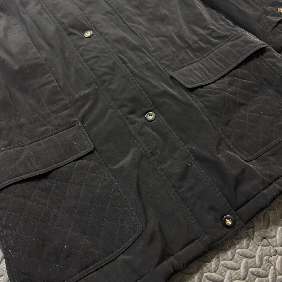 Chaqueta cortavientos Weather Tamer para mujer 1X capucha de piel sintética forrada negra cremallera completa Foto 3 de 4