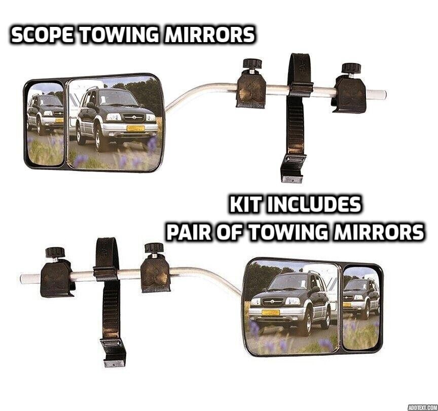 Caravan Towing Mirrors Scope Adjustable Clip On Mirrors With Extra Blind Spot