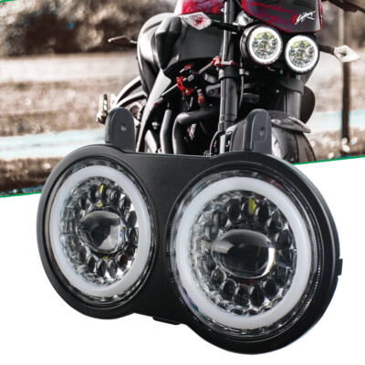 For Buell XB9S XB12S 03-2010 Years Motorcycle Dual LED Headlight