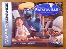 Ratatouille Nintendo Game Boy Advance Manual Only ~ Instruction Booklet