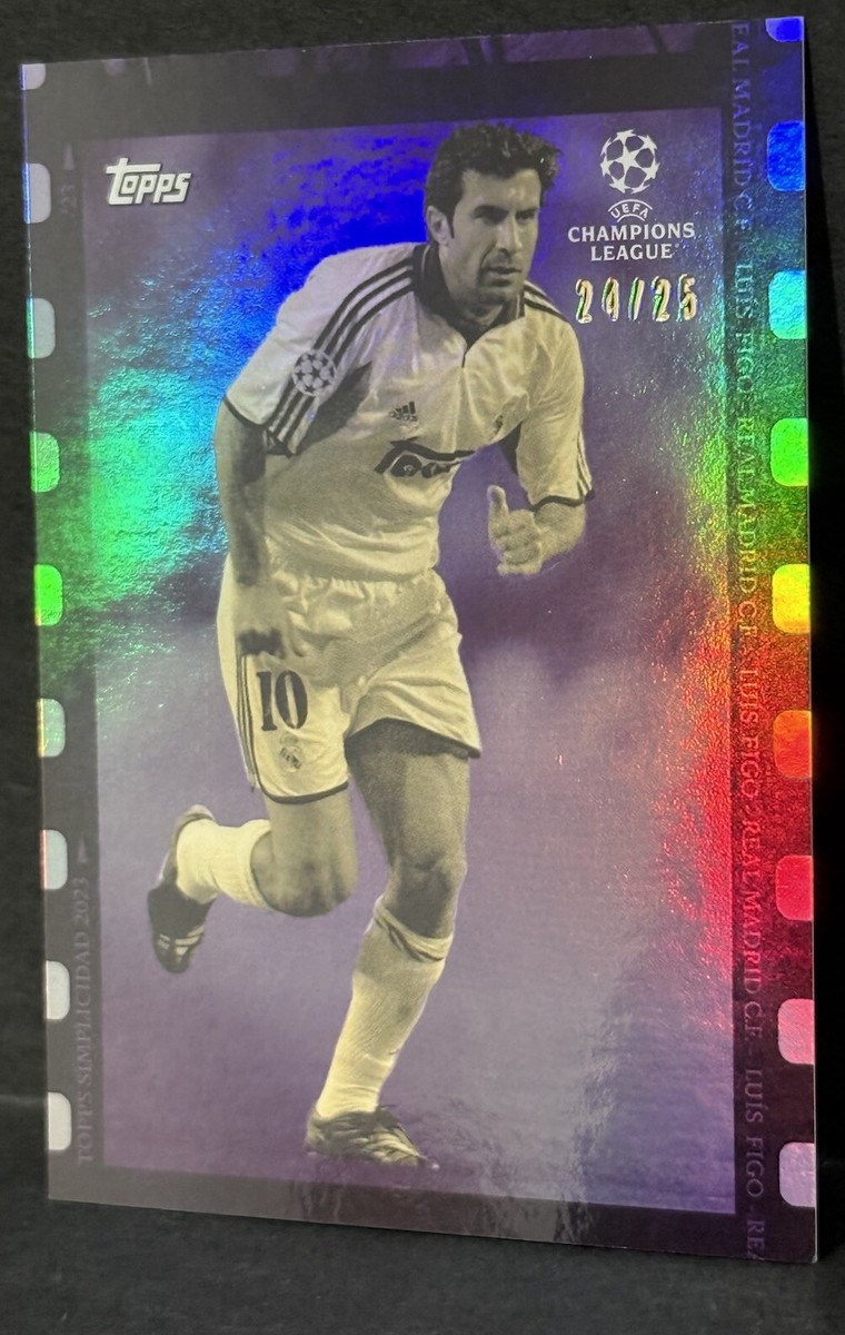 2022-23 Topps Simplicidad UCL Real Madrid Legend Luis Figo Purple