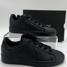Converse Pro Leather Ox Youth Sneakers Black Black Black 358172C Size 2 US
