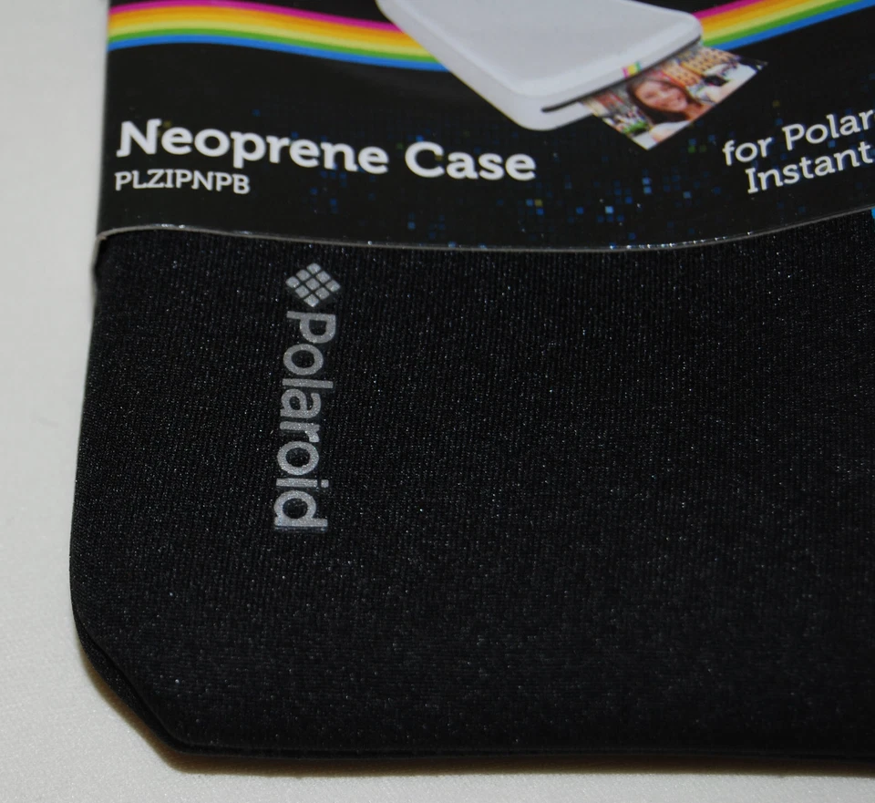 Nueva funda de neopreno negra Polaroid para impresora instantánea Polaroid con cremallera Foto 2 de 4