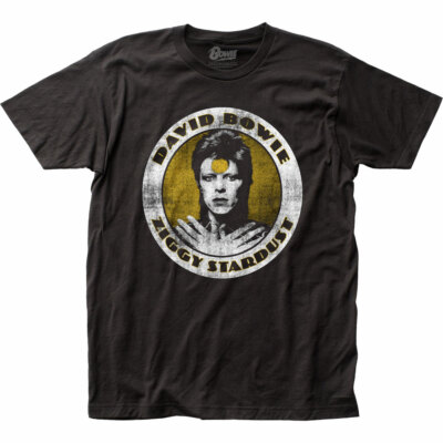 David Bowie Ziggy Stardust T Shirt Mens Licensed Rock N Roll Band Tee New Black