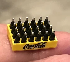 Coca Cola  Plastic Bottles Case of 24 Great doll house item 3/4"