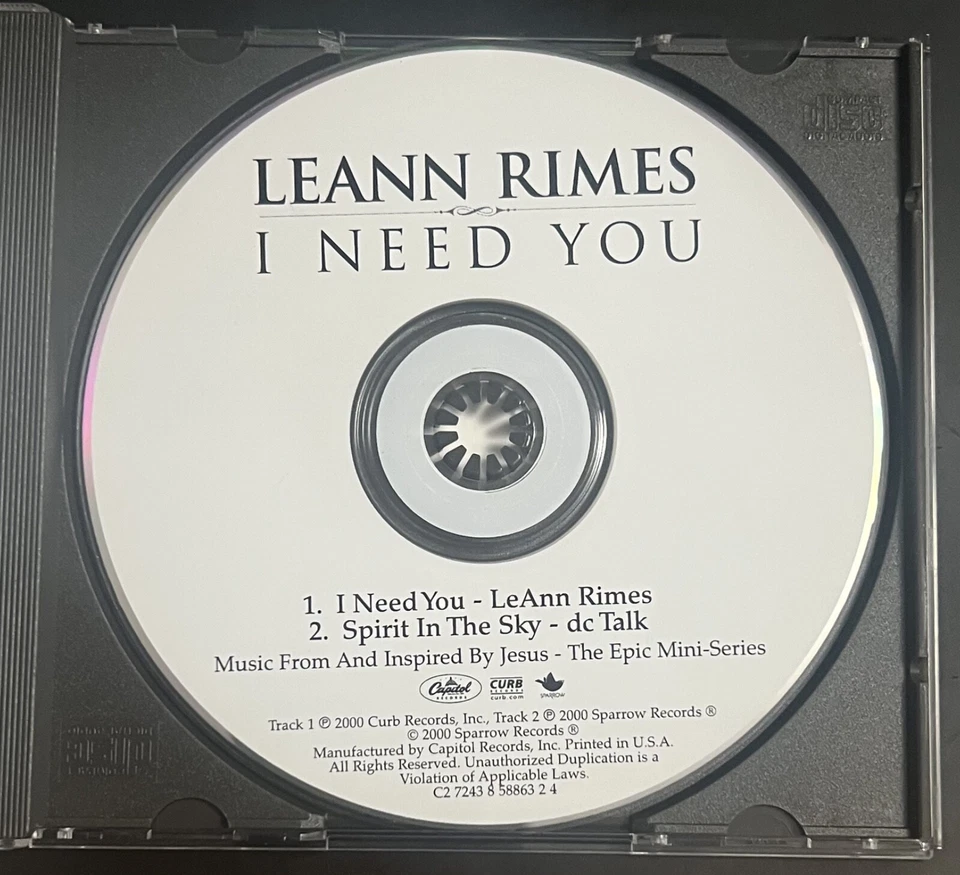 Wie Neu - Leann Rimes - I Need You - Capitol C2-7243-8-58863-24 (2000) (Einzeln) - Bild 3 von 3