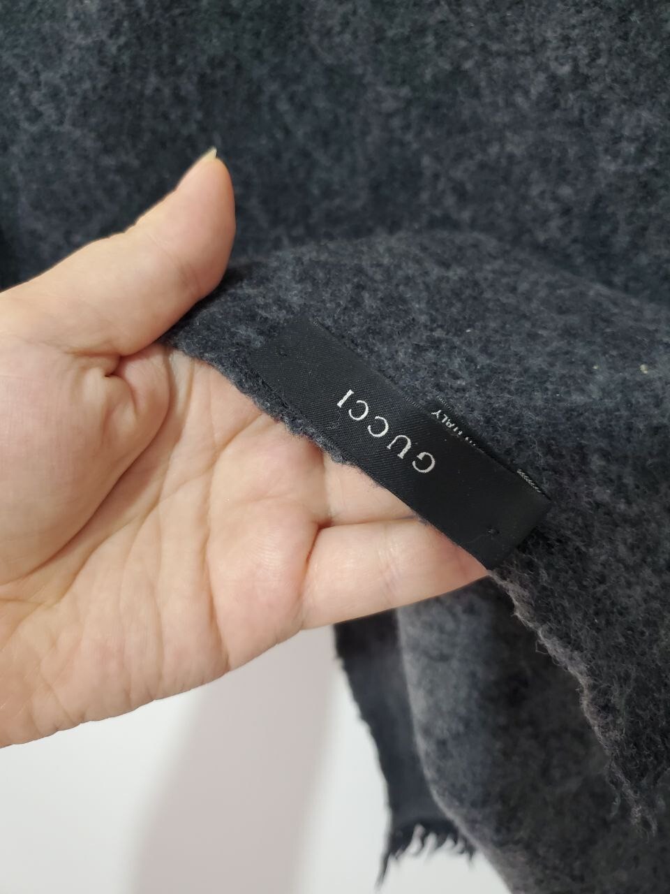 Vintage Gucci wool scarf with rare monogram design