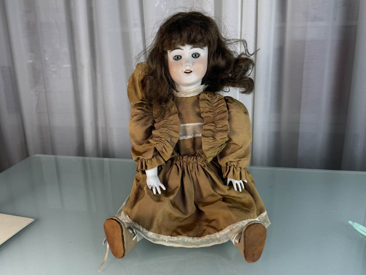 POUPON DE COLLECTION Porcelaine Poupée 23 Cm. en Parfaite Condition EUR