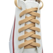 Flat Shoelace 8 mm "Beige" Athletic Sneakers 27",36",45",54",63"