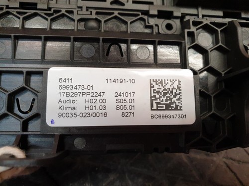 BMW 7 SERIES G11 HEATER CONTROL PANEL 2018 641111419110 - Picture 3 of 12