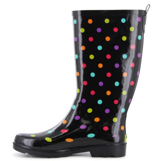 Botas de lluvia para mujer Western Chief Dot City impermeables tacón plano pull-on () Foto 3 de 4