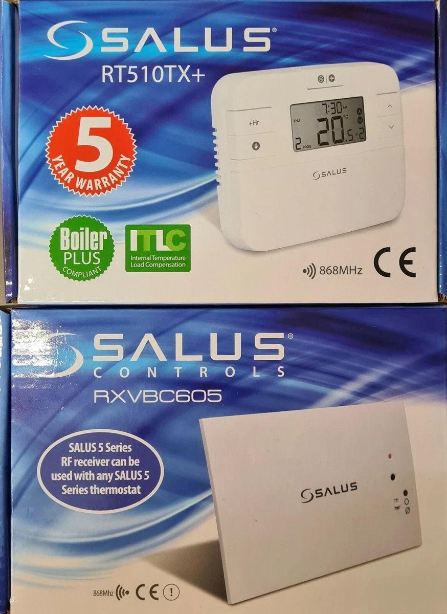 Salus Vaillant Wireless Programmable Room Thermostat RF Stat RT510TX +  RXVBC605 | eBay