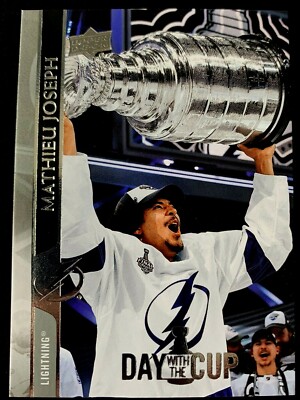 2020-21 Upper Deck Extended Day With The Cup Mathieu Joseph DC-31 SP Lightning !