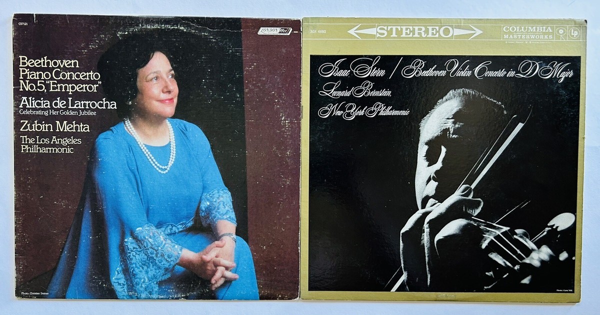 Vintage, Lot Of 2, Beethoven Vinyl LPs, Piano Concerto No. 5, 1979