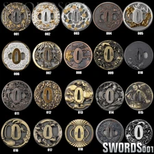 Zinc Alloy Tsuba Handguard For Japanese Samurai Katana Sword Maintenance Diy