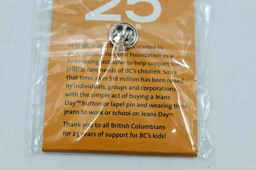 BC Children's Hospital Foundation 2015 Celebrating 25 Years 90-15 Jeans Day Pin - Picture 10 of 11