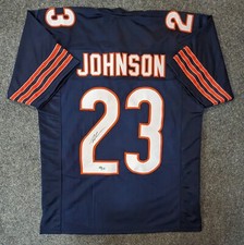 CHICAGO BEARS ROSCHON JOHNSON AUTOGRAPHED SIGNED JERSEY BECKETT HOLO