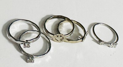 Lot 5 Small Vintage Pinky Finger or Girls  Rings Gum Ball Machine Prizes