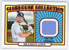 Brandon Lowe 2021 Topps Heritage Patch Relic #CC-BL Tampa Bay Rays