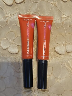 2-L'Oreal Paris-Infallible Paints-Lip Color-# 320 COOL CORAL-NEW/SEALED!