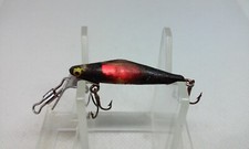 Vintage Phillips Lures Rainbow Runner Black/Red 1 1/2" crankbait Fishing Lure