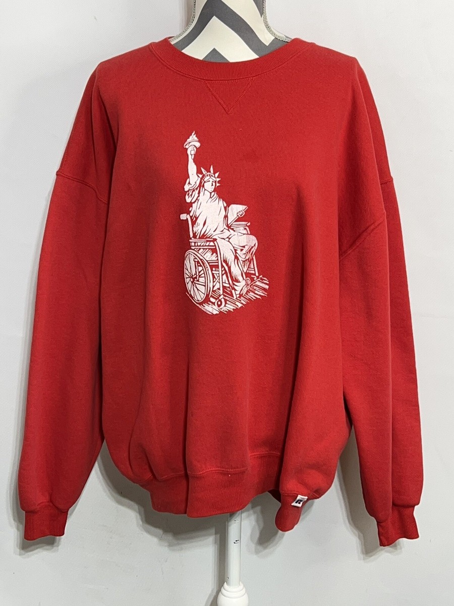 russell Statue of Liberty Wheelchair Disabled Inclusion pullover sweatshirt 2XL View 3
