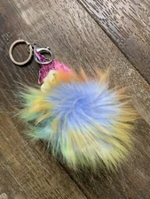 Yeti Snow Monster Plush Keychain Pendant Handbag Backpack Clip Key Ring Pom Pom
