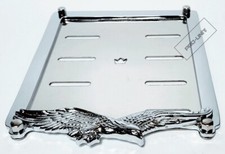 Kennzeichenhalter / Kennzeichenrahmen hochglanz MESSING Motorrad Chopper 18x20