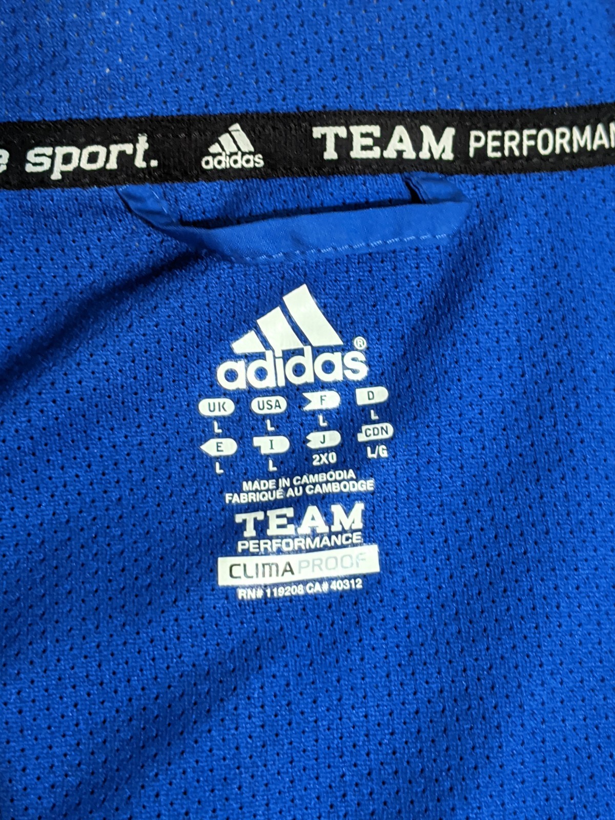 Adidas Team Performance CLIMA PROOF Windbreaker J… - image 2