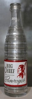 Rock Springs Wyoming WY Big Chief ACL painted soda bottle w picture of Indain