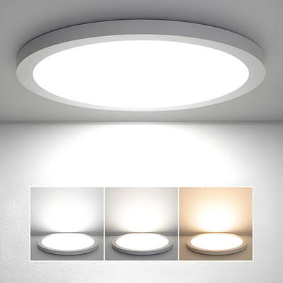 2 Pack 18'' LED Ceiling Light with Dimming & 3 Color Options - Super Slim