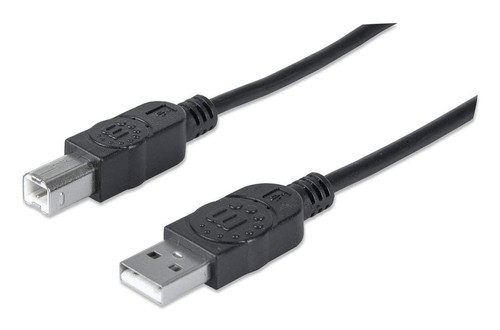 Manhattan Usb-A To Usb-B Cable 5M Male To Male 480 Mbps Usb 2.0 Hi-Speed Usb Bla