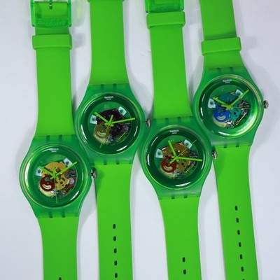 New SWISS Made SWATCH LIMITED-SUOG103-GREEN Lacquered-New 41MM Mixed Colors