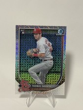 Thomas Saggese—2025 Topps Bowman Chrome RC! Mojo Refractor #57 STL Cardinals