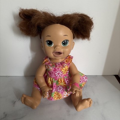 Hasbro Baby Alive Snackin Sara Doll Brunette Bilingual Tested