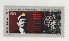 Poland Underground Coal Miner stamp 1969 MLH PL