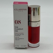 Clarins Lip Comfort Oil 08 Strawberry Sweetbriar Rose Oil Red Lip Balm 7ml