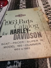 Original Harley Davidson 1953-1963 Parts Catalog,Book. Hummer,Scat,Pacer,Super10