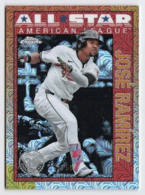 2025 Jose Ramirez Topps 1990 35th Anniversary Gold Mojo Refractor /50 #90ASC-32